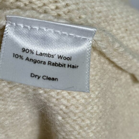 Talbots NWT Wool Angora Blend Cardigan in Cream | Classic Open Front Soft Knit S - Picture 9 of 11